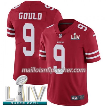 Maillot San Francisco 49ers Robbie Gould 9 Nike Rouge 2020 Super Bowl LIV - Homme
